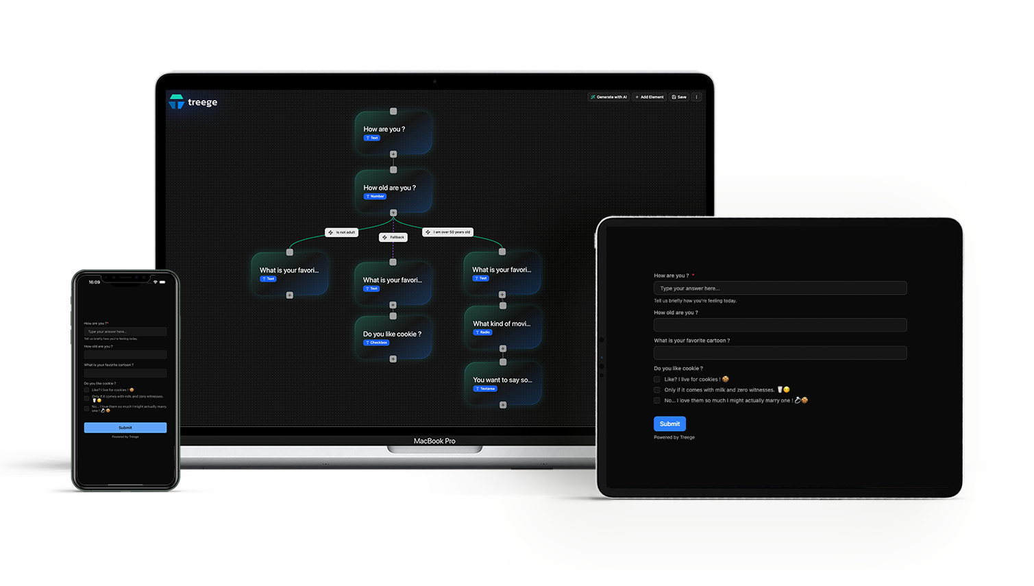 Treege Editor and Renderer Preview